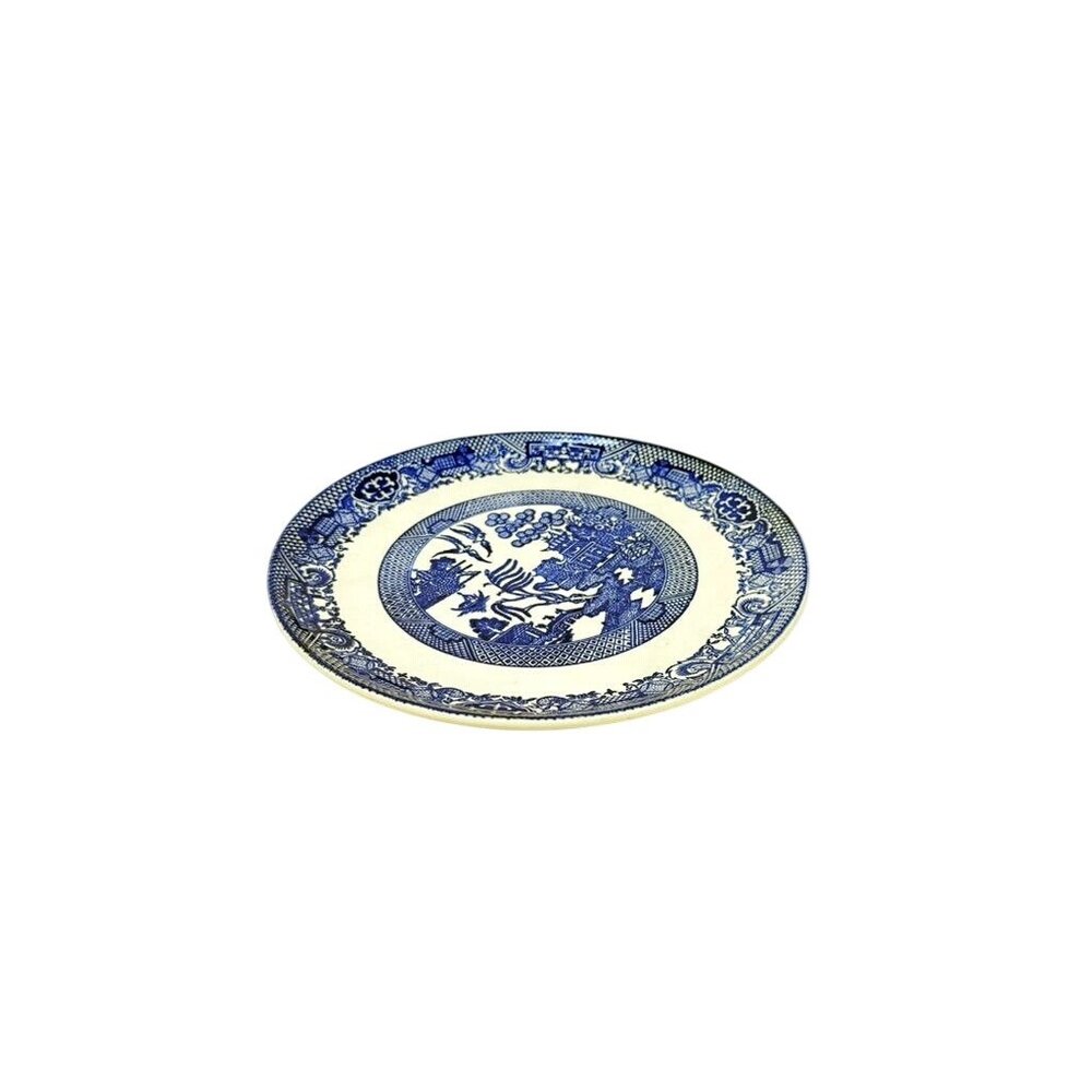 Luncheon Side Plate Vintage Blue Willow Ware Homer Laughlin Chinosiere Replaceme - Picture 14 of 16